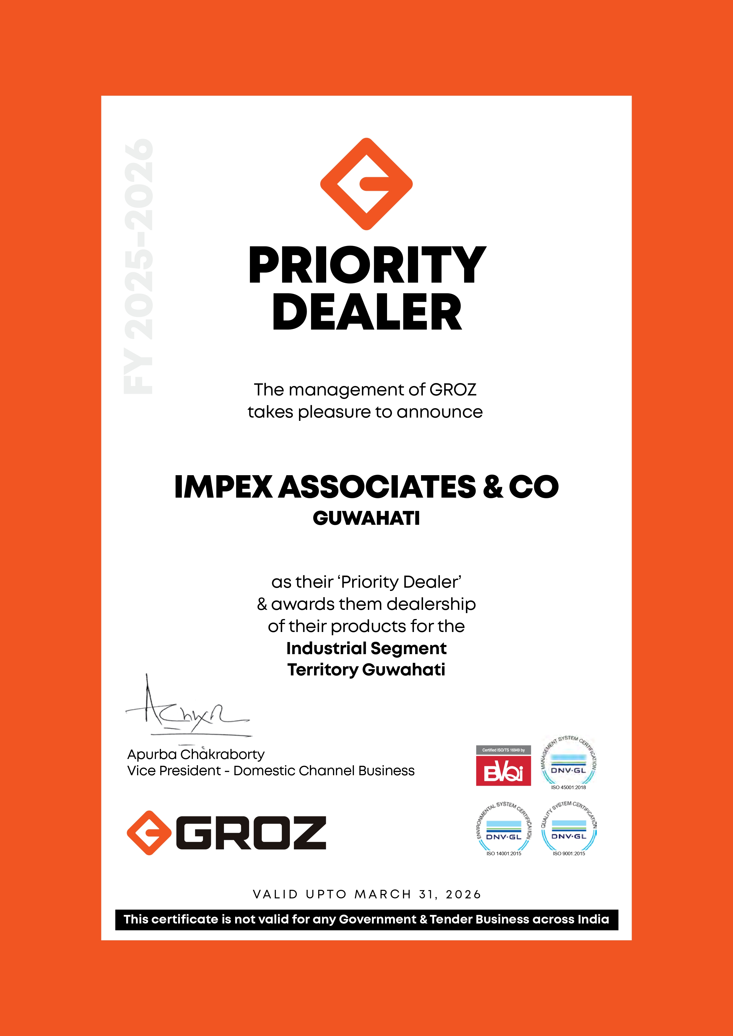 Groz Certificate